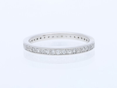 Memory Ring 0,63 Karat Diamanten 585 Weiss Gold Size 50 neu Wert: 2.400 EUR deta