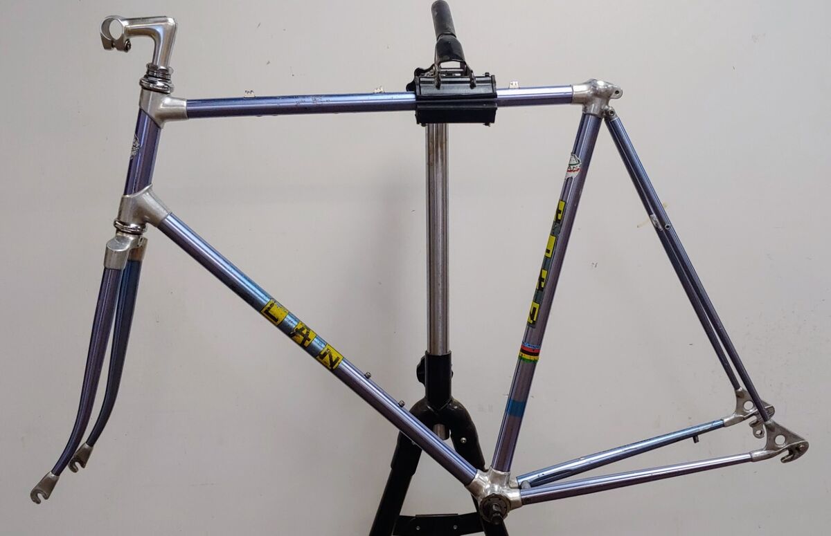 RARE Vintage 80s ALAN Competizione Frame Blue Aluminum 59x58 RARE Vintage 80s ALAN Competizione Frame Blue Aluminum 59x58