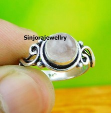 Rose Quartz Gemstone 925 sterling silver handmade Gift Ring US size 5 to 10