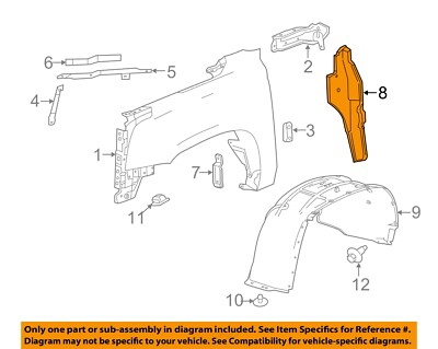 GM OEM 15-20 Escalade ESV Fender Fender Components-Rear Insulator ...