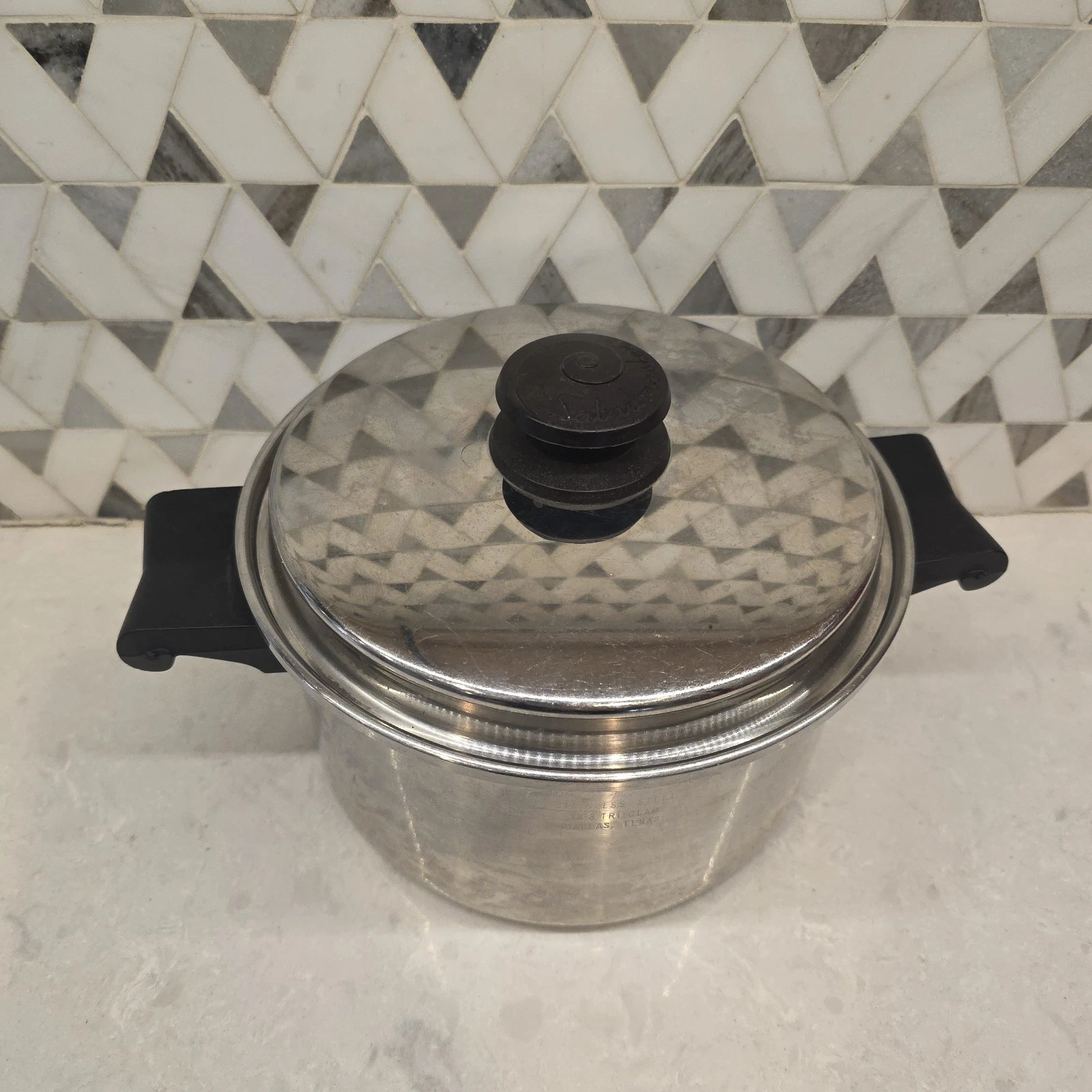 Saladmaster Stockpot 3 Qt Multi-Ply Stainless Waterless Mini Dutch Fry Pan & Lid