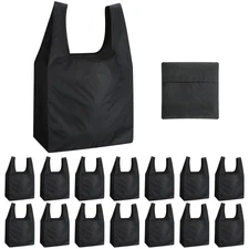 Chumia 50 Pack Reusable Grocery Bags Foldable Portable Shopping Bags Polyeste...