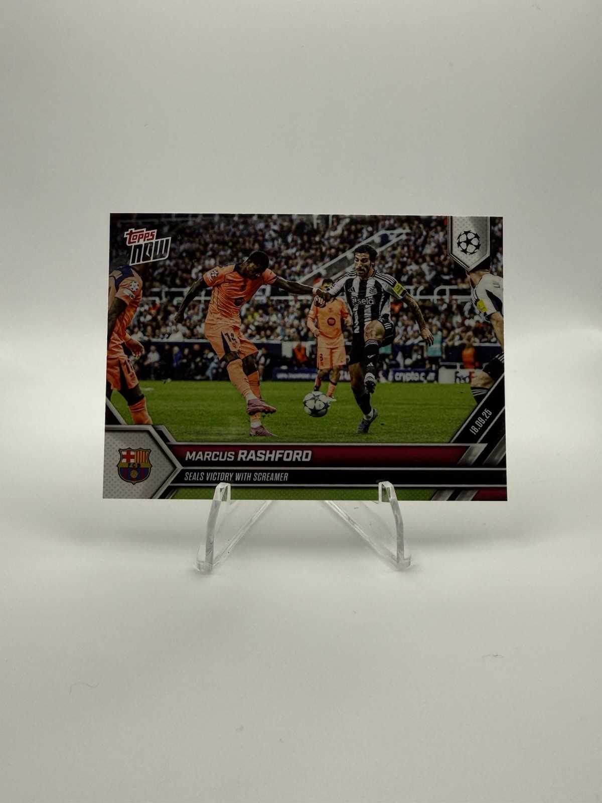 Marcus Rashford  2025-26 UCL Topps NOW Card 21 “Seals Victory With Screamer”