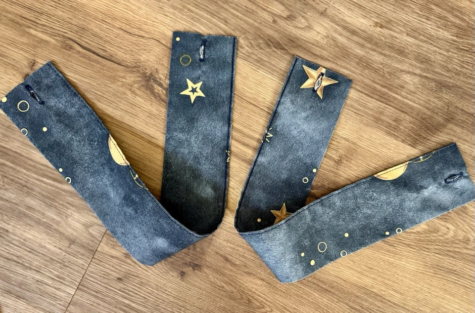 Cortina de Ducha Celestial Y2K Vintage Años 90 Sol Luna Estrella Corbatas Oro Cobalto Foto 2 de 4