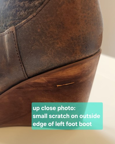 Bed Stu Cobbler Series Wmns Bruges Pull-on Leather/wool Boots Sz 7.5 Silver Lux - Picture 10 of 10