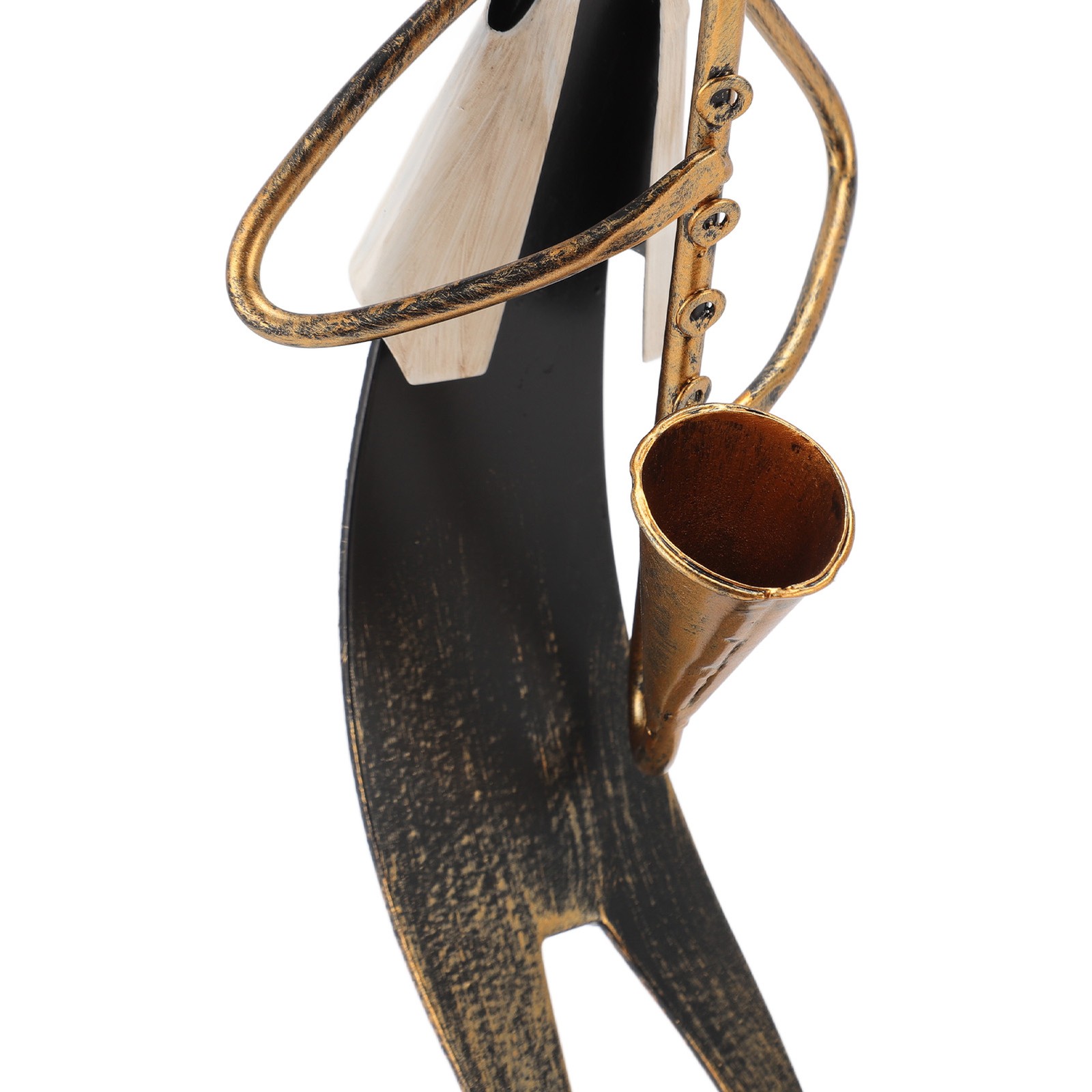 Saxophone Player Statue Hand Made Iron Saxophonist Figurine Decorative Musical I