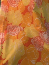 “Rosarita” By  Zuzek Key West Hand Print Fabrics Inc. Vintage 2 Yds X 50 In