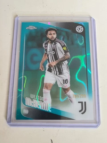 2025-26 Topps Chrome UEFA Club Competitions Weston McKennie /299 TEAL #15