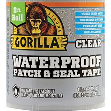 Gorilla 4 In. x 8 Ft. Waterproof Patch  Seal Repair Tape, Clear 107261 Gorilla