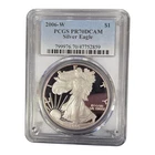 2006 W Proof American Silver Eagle Dollar Coin PCGS Pr70 Dcam
