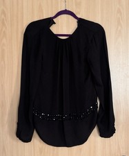 Esprit Top, Bluse, Steinchen, schwarz, Gr. 36...