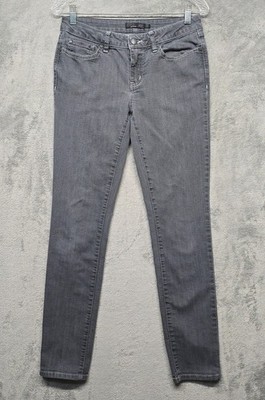 prAna Jeans Womens Sz 4 Gray Organic Cotton Stretch Slim Skinny Denim Pant Basic