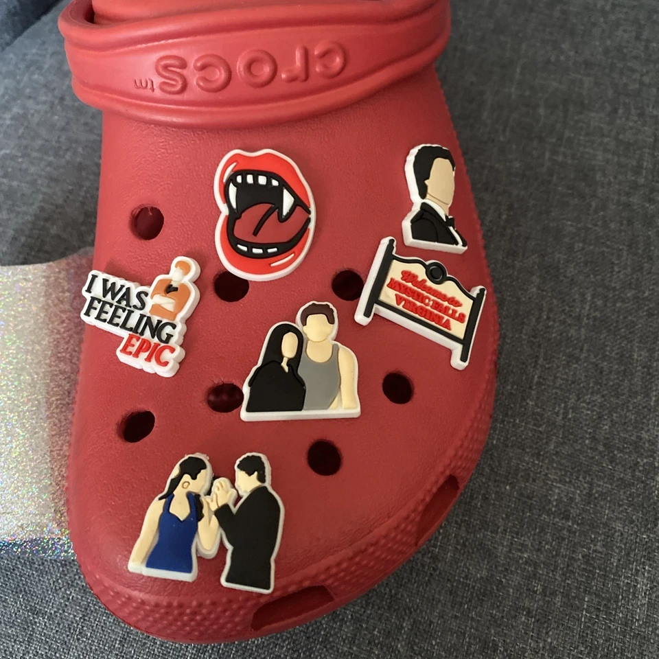 MIXED Shoe charms fit croc charms vampire diaries set of 6 comes with gift box