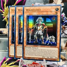 3x Yugioh Playset Wightlord MP25-EN187 Ultra Rare 1st Ed Near Mint