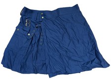 Utility Kilt Men's 42 Canvas Snaps Pockets Dark Blue