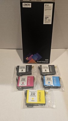 232XL Ink Replacement for Epson WF-2930 XP-4200 Printers Ink-5PK(2 Black)