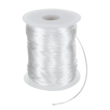 Satin Nylon Cord String 2mm 330 Feet for Macrame Chinese Knot White