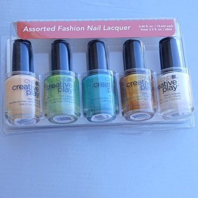 CND Creative Play Nail Lacquer Set, 5 Colors, Multicolor, 0.46 fl oz Each