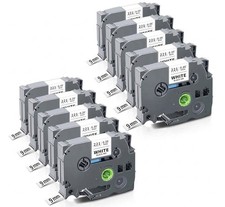 10 PK Compatible for Brother P-Touch TZe-221 9mm 0.35" Label Tape White PT-D210