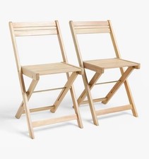 John Lewis Foldable Wooden 2-Seater Garden Outdoor Patio Chairs Furniture Set