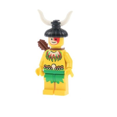1x Lego Minifigur Pirates I B-Ware abgenutzt Insulaner Haare Hörner Köcher pi079