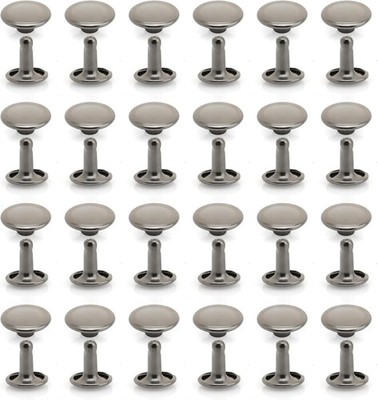 8mm Cap x 10mm Post Leather Rivet Double Cap Rivets Tubular Metal Rapid Rivet...