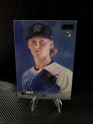 2023 Topps Stadium Club Baseball - Black Foil - Max Meyer RC - Marlins