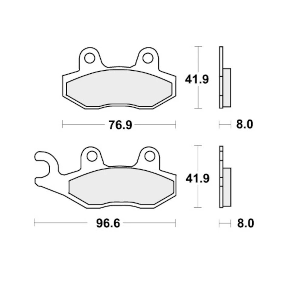 Pastillas de freno para TRIUMPH TRIDENT 900 1991-2000 izquierda/delantera Street SBS Foto 2 de 4