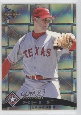 1999 Pacific Prism Holographic Gold 29/480 Aaron Sele #145 9ap