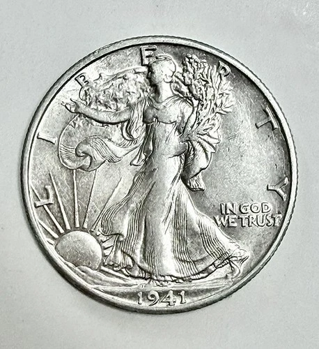 1941 S Walking Liberty Half Dollar XF AU Coin 90% Silver