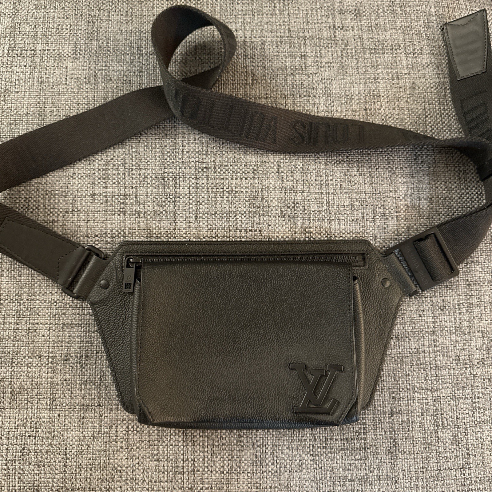 Authentic Louis Vuitton Black Mens Sling Bag Luxury Crossbody