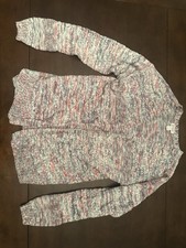 Cat Jack Girls XL 14/16 Multicolor Knit Cardigan Sweater V-Neck