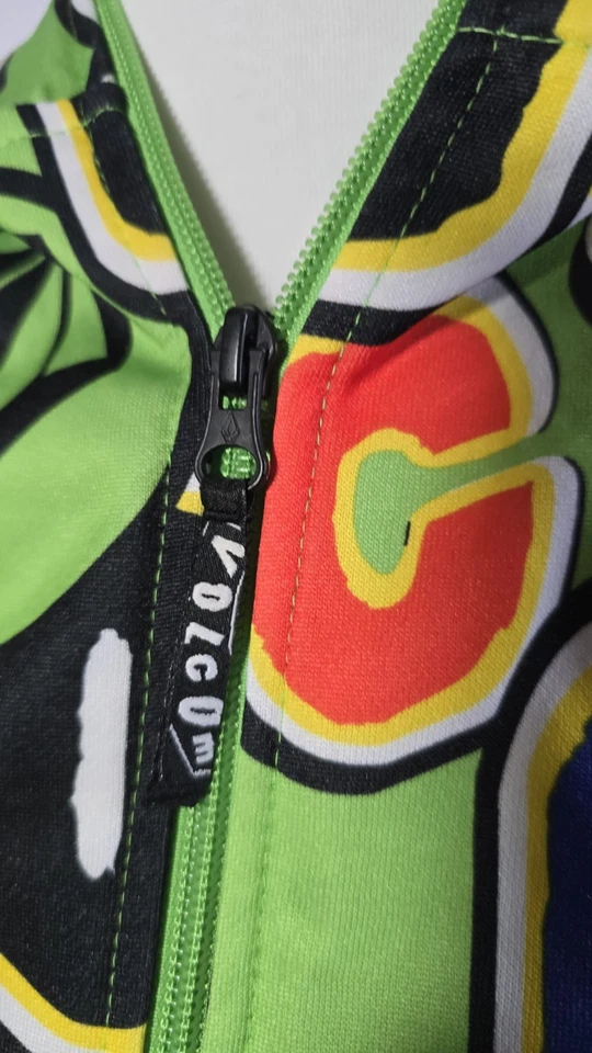 Volcom Infinte Bright Neon Green Snowboard Jacket M Full Zip Hooded - Image 2 of 4