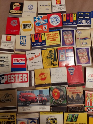 #ad Matchbook Lot Of Gas Station And Auto Car Truck Themed Covers Pep Boys Motor Oil $40.00