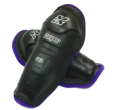 nos COOPER FLEXFIT SG100U ICE HOCKEY SHIN GUARDS 9.5" 24cm BLACK - SIZE MEDIUM