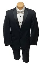 Men's Ralph Lauren Black Tuxedo Jacket Two Button with Satin Notch Lapels 41L