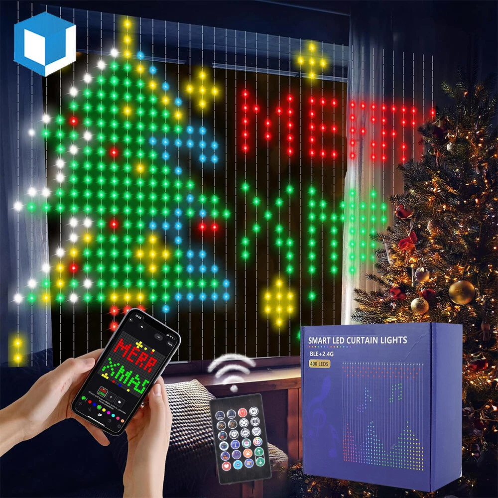 400LED 6.6ft*6.6ft Smart Curtain String Lights for Outdoor Indoor Holiday Decor
Opens in a new windo