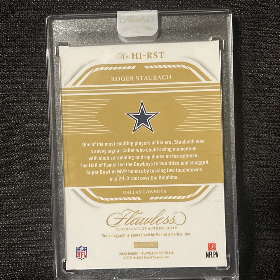 Roger Staubach No. HI-RST*Impecable *10/20* RARO*autografiado *Cowboys Honored Ink Foto 2 de 4