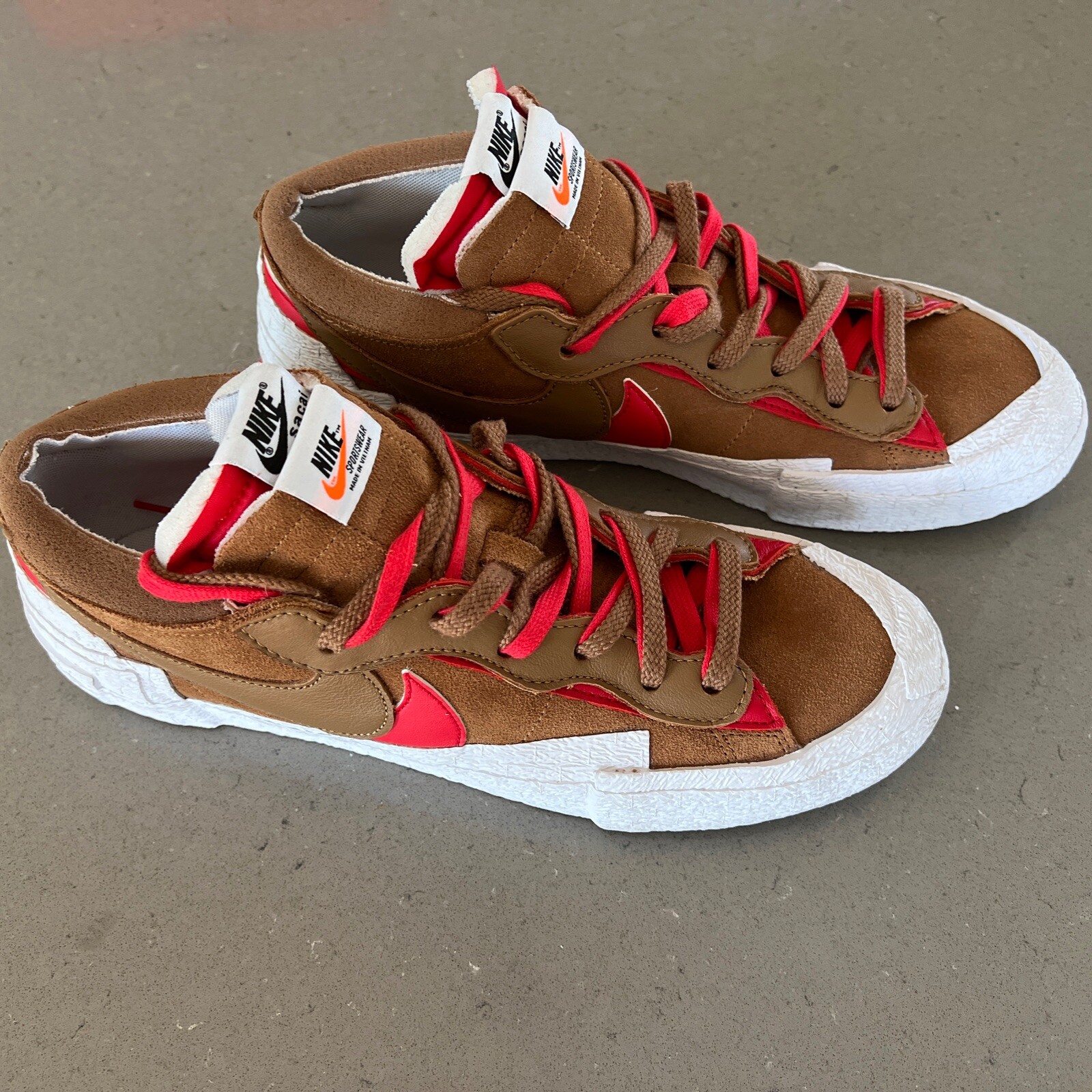 SACAI X NIKE Taglia 11 5 Nike sacai x Blazer Low British Tan