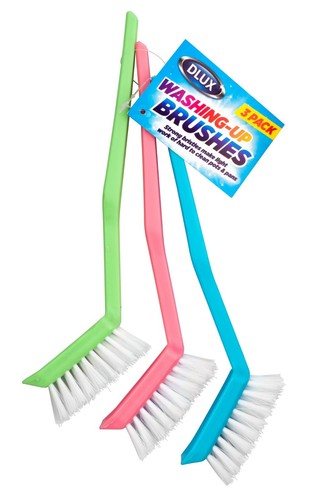 3pc Washing up Brushes Set Kitchen Cleaning Tool Pot Pan Dishes Sink Scrubbing - 第 1/3 張圖片