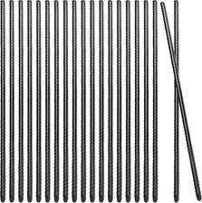 16 Inch Rebar Ground Stakes 20 Pack 3/8 Inch Diameter Straight Metal Stakes for