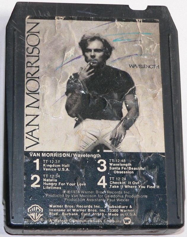 8-track/stereo 8 tape:"Wavelength," by Van Morrison Warner Brothers M8 3212 1978