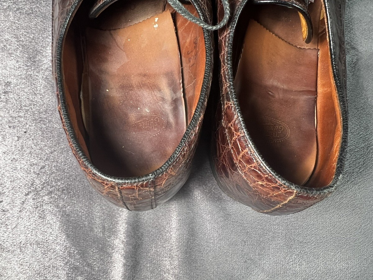 Edwin Clapp Vintage 1940's Alligator Crocodile Split Toe Oxford