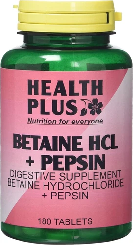 Health plus Betaine Hcl + Pepsin Digestive Health Supplement - 180 Tablets