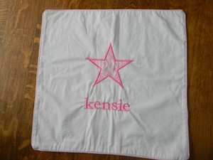 Pottery Barn Kids Pillow Sham Personalized Monogrammed Kensie Ebay