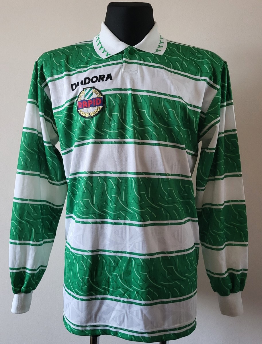 Maillot Diadora Rapid Wien 1995/96 – Long Manches Domicile Taille S (occasion)