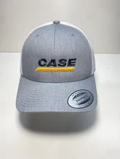 Case Logo Hat SnapBack Gray/white Mesh Construction Embroidered.