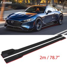 For Mazda RX-7 RX-8 RX-9 78.7" Side Skirts Rocker Panel Splitter Lip Red-Line