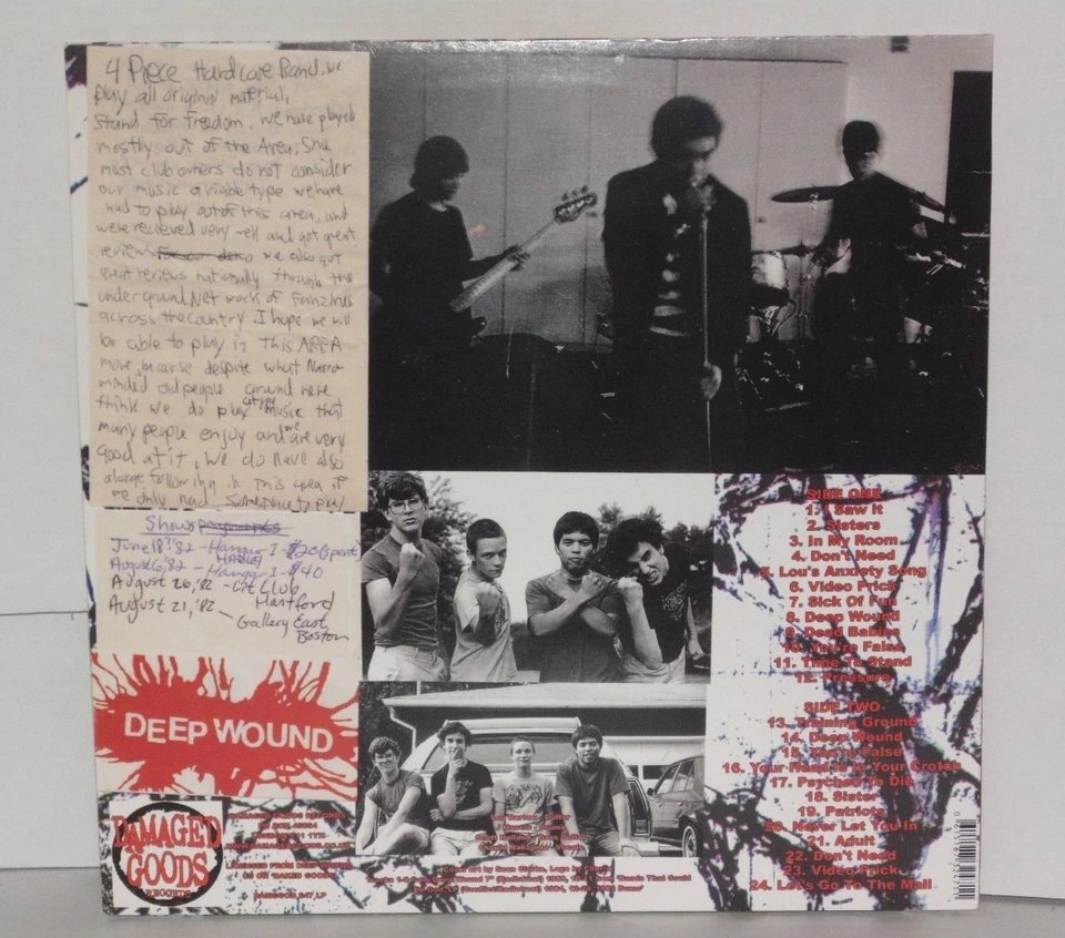 DEEP WOUND LP Yellow/Black Vinyl UK VG+ 2006 Damaged Goods J Mascis Lou Barlow  - Image 3 of 3