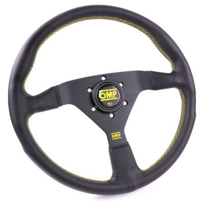 OMP MonteCarlo Style 350mm Leather Steering Wheel fit for MOMO NRG HKB hub